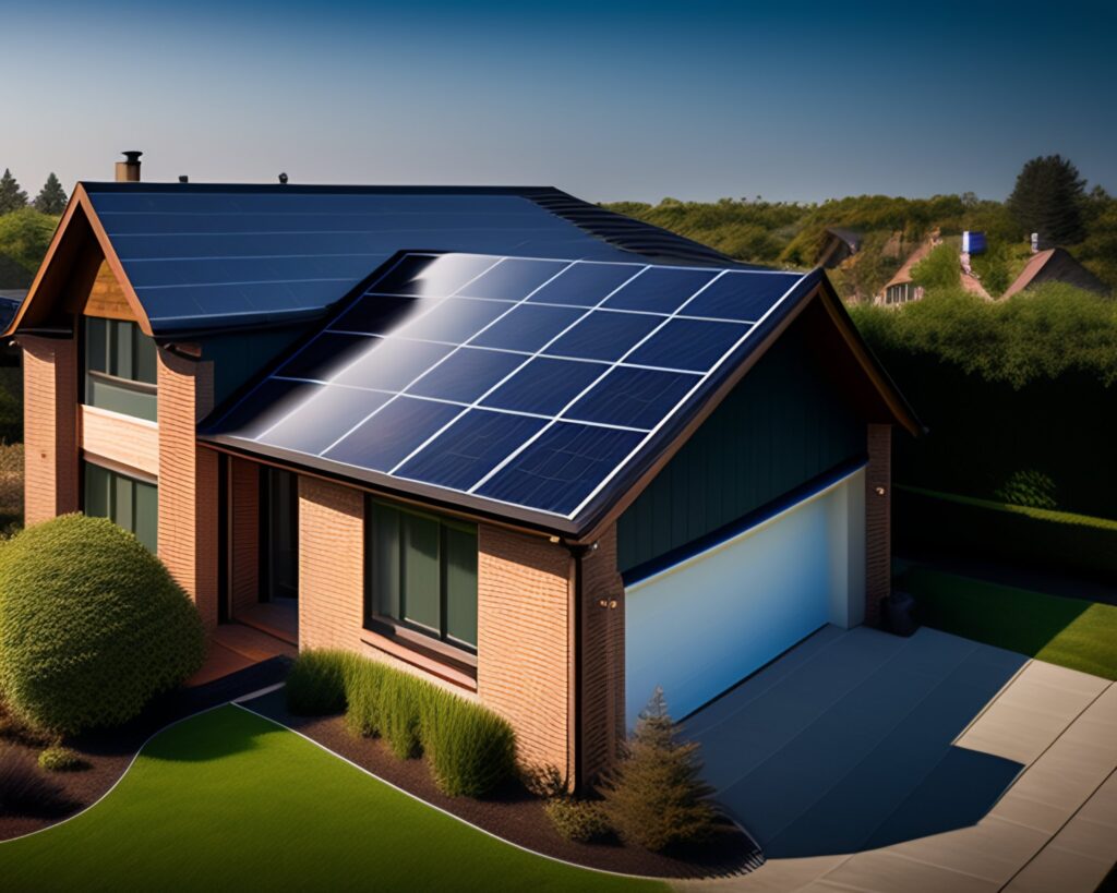 Installation de panneaux photovoltaïques sur le toit d'une maison individuelle